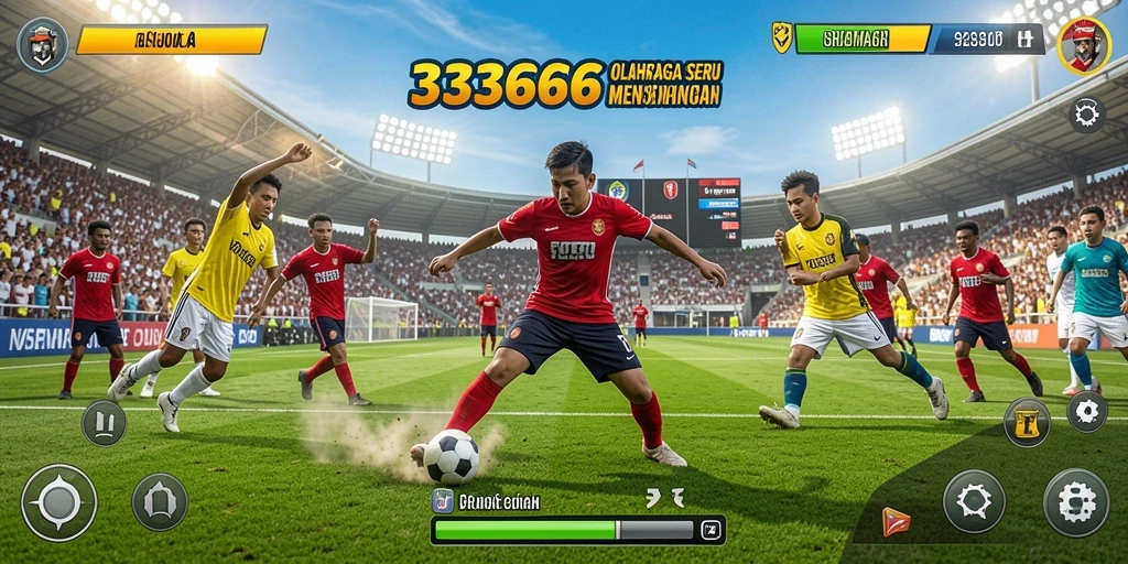 Tampilan gameplay seru dalam olahraga di 333666.