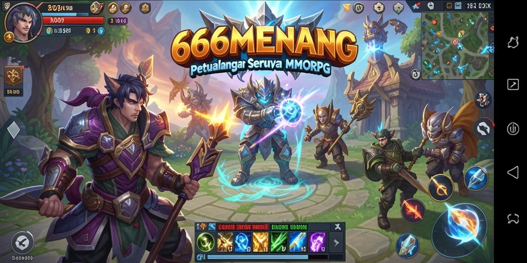Screenshot gameplay yang menampilkan petualangan MMORPG yang seru.
