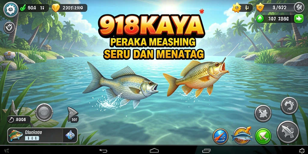 Tampilan gameplay 918KAYA yang menawan saat memancing ikan.
