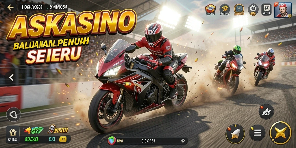 Gameplay mendebarkan di <strong>ASKASINO</strong> dengan balapan motor yang seru dan penuh aksi.