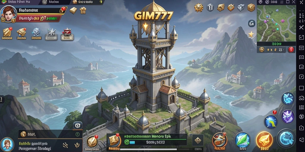 Tampilan gameplay GIM777 yang menarik dalam mode Tower Defense.