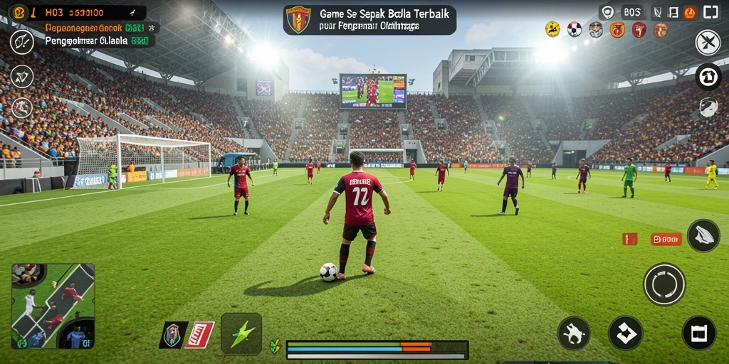 Tampilan gameplay H03 yang menarik di lapangan sepak bola.