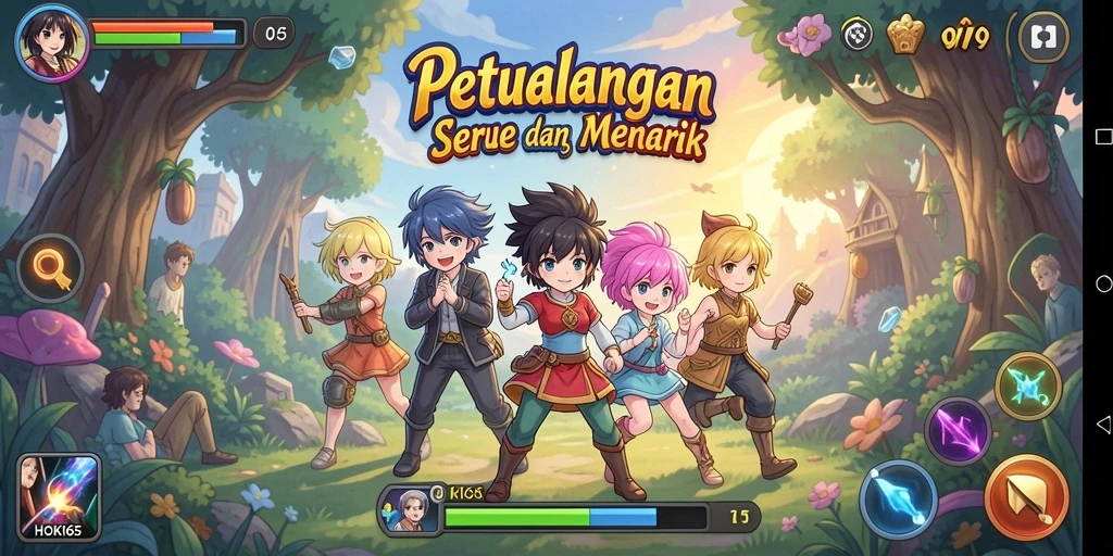 Gameplay seru di dunia Anime yang penuh petualangan.