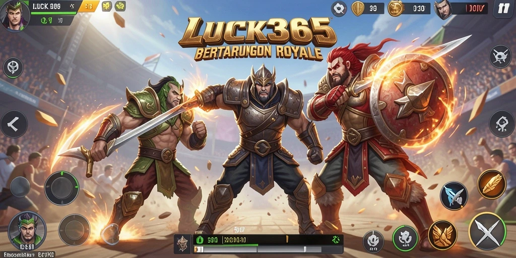 Screenshot menampilkan aksi pertarungan seru dalam game Battle Royale.
