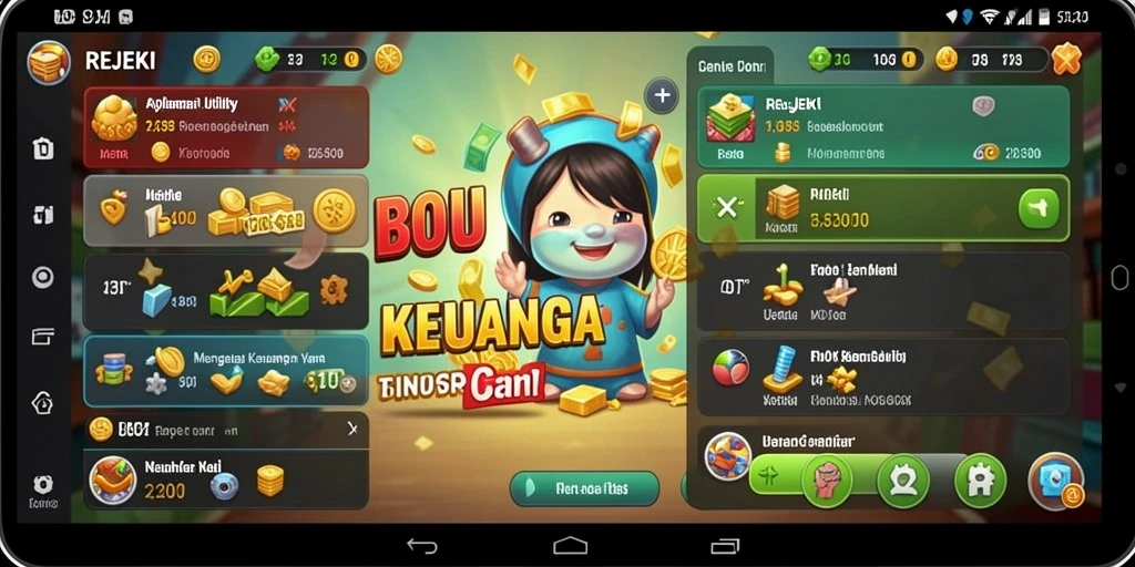 Tampilan screenshot REJEKI menampilkan dashboard keuangan yang informatif.