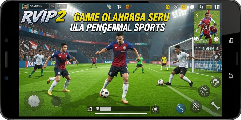 Tampilan gameplay RVIP2 yang penuh aksi dalam olahraga.