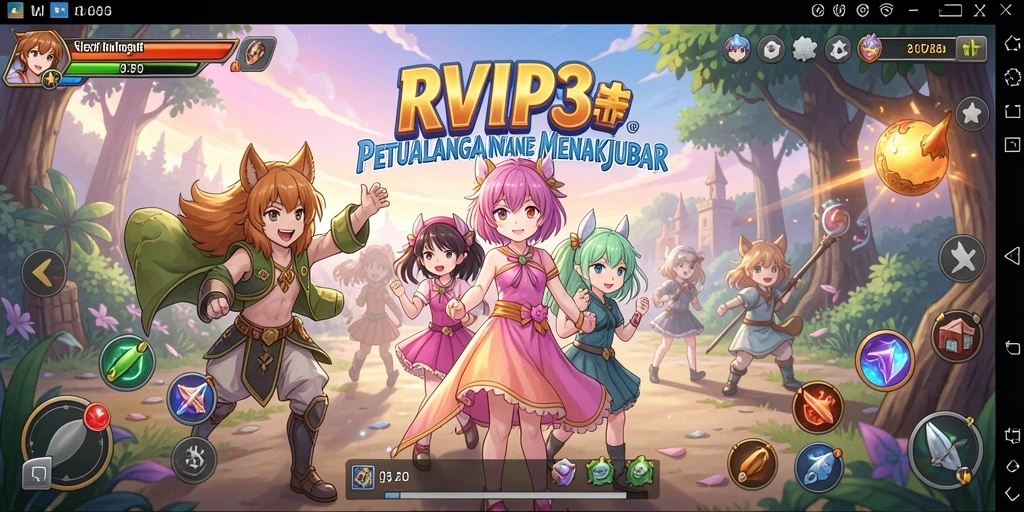 Tampilan menakjubkan dari permainan Anime di RVIP3 dengan grafis yang memukau.