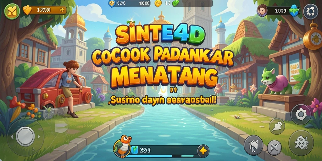 Tampilan seru gameplay SINTE4D dengan tantangan Match-3.