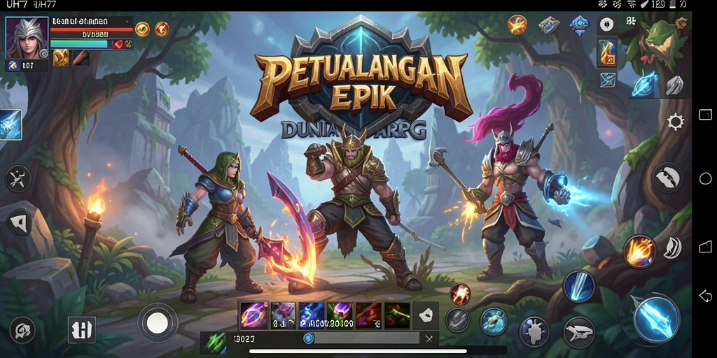 Screenshot UH77 menampilkan aksi seru dalam pertempuran ARPG yang mendebarkan.