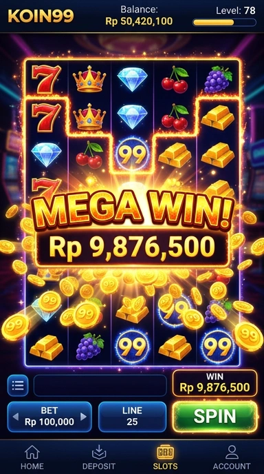 Tampilan utama aplikasi koin99 dengan berbagai pilihan aplikasi.