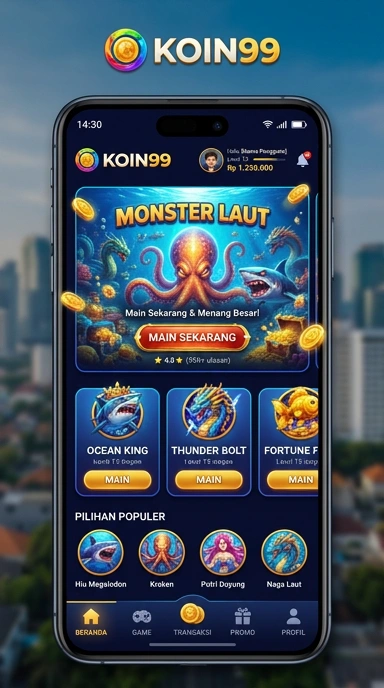 Fitur kategori aplikasi yang mudah diakses dalam koin99.